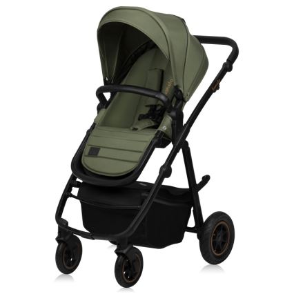 Lionelo - Cochecito combinado 3 en 1 AMBER PLUS Bosque Verde