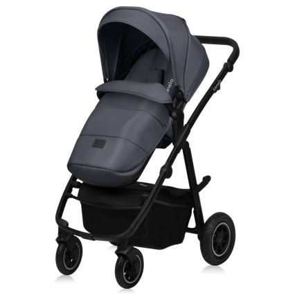 Lionelo - Cochecito combinado 3 en 1 AMBER PLUS gris grafito