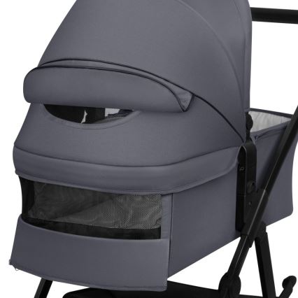 Lionelo - Cochecito combinado 3 en 1 AMBER PLUS gris grafito