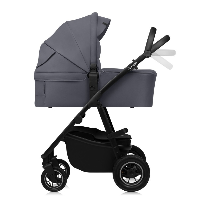 Lionelo - Cochecito combinado 3 en 1 AMBER PLUS gris grafito
