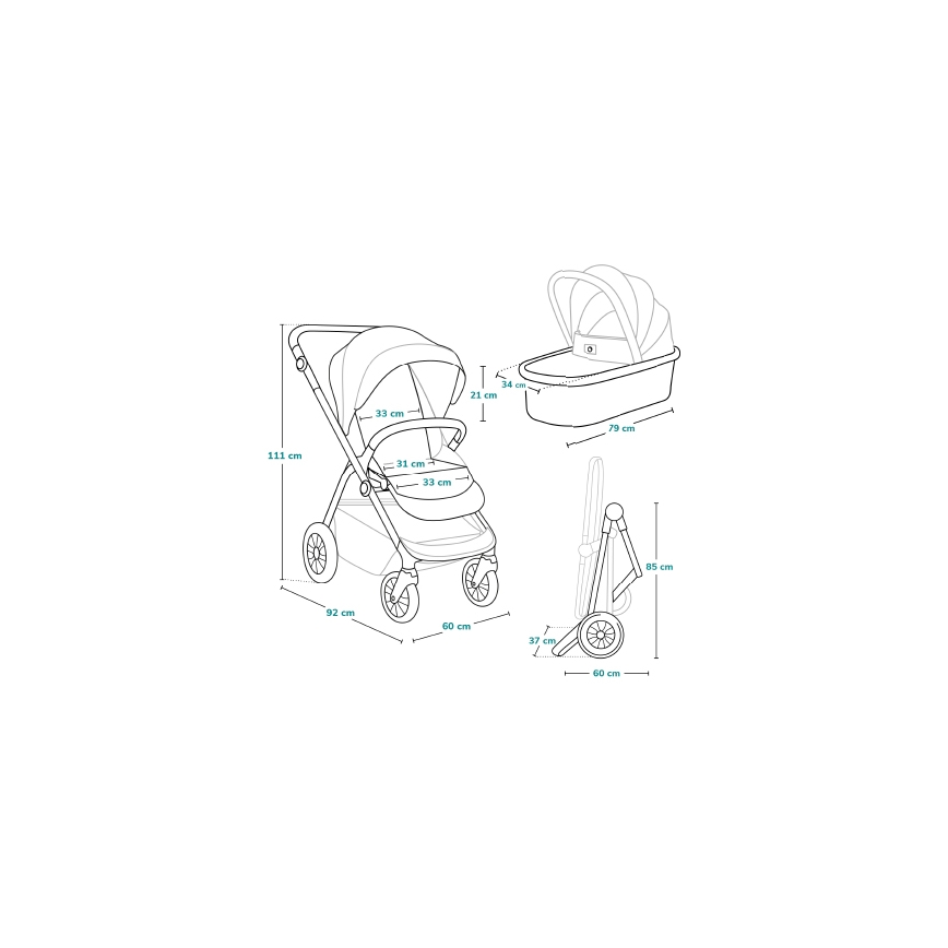 Lionelo - Cochecito combinado 3 en 1 BIANKA Beige Sand