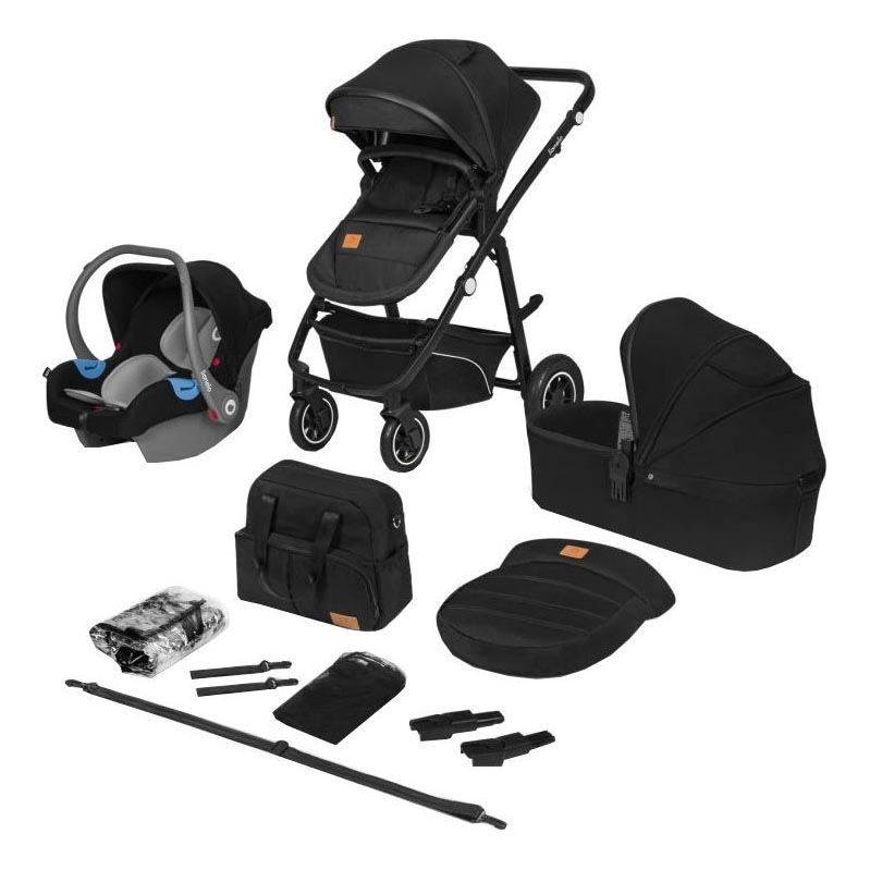 Lionelo - Cochecito combinado 3 en 1 BIANKA Negro ónix