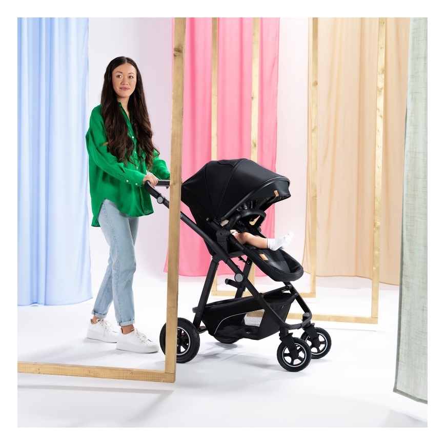 Lionelo - Cochecito combinado 3 en 1 BIANKA Negro ónix