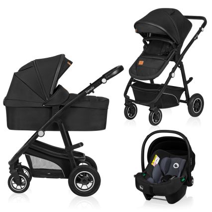 Lionelo - Cochecito combinado 3 en 1 BIANKA Negro ónix