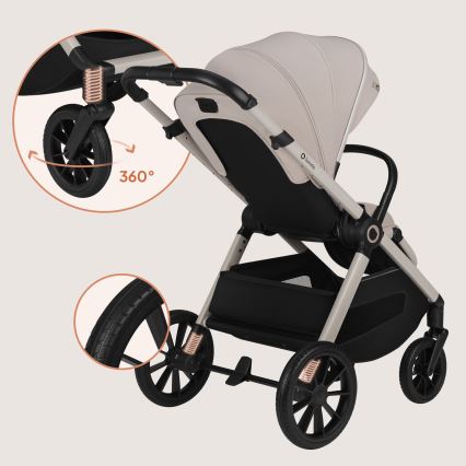 Lionelo - Cochecito combinado 3 en 1 LAYLA Beige Sand