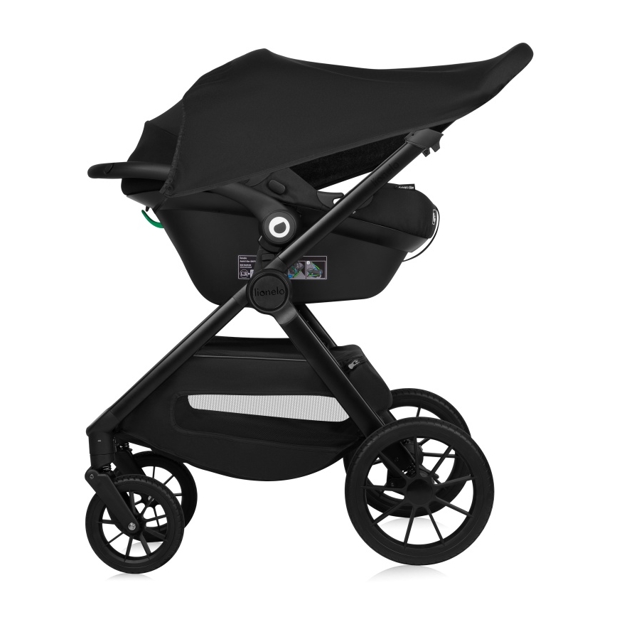 Lionelo - Cochecito combinado 3 en 1 LAYLA Negro Ónix