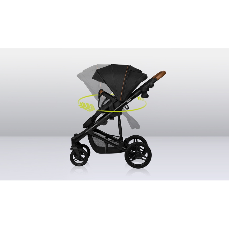 Lionelo - Cochecito combinado 3 en 1 MARI TOUR Black Onyx