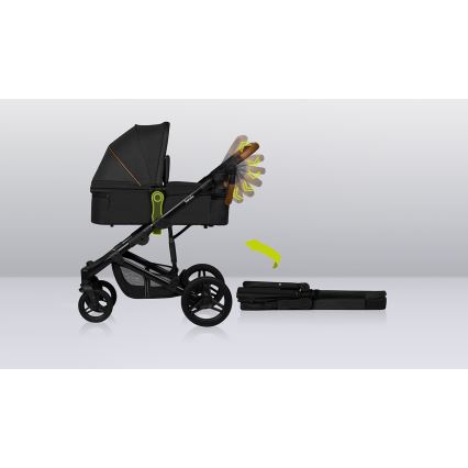 Lionelo - Cochecito combinado 3 en 1 MARI TOUR Black Onyx