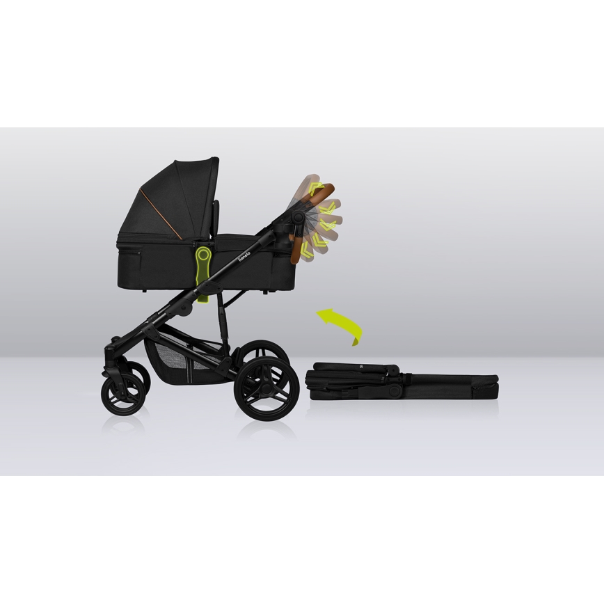 Lionelo - Cochecito combinado 3 en 1 MARI TOUR Black Onyx