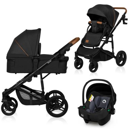 Lionelo - Cochecito combinado 3 en 1 MARI TOUR Black Onyx