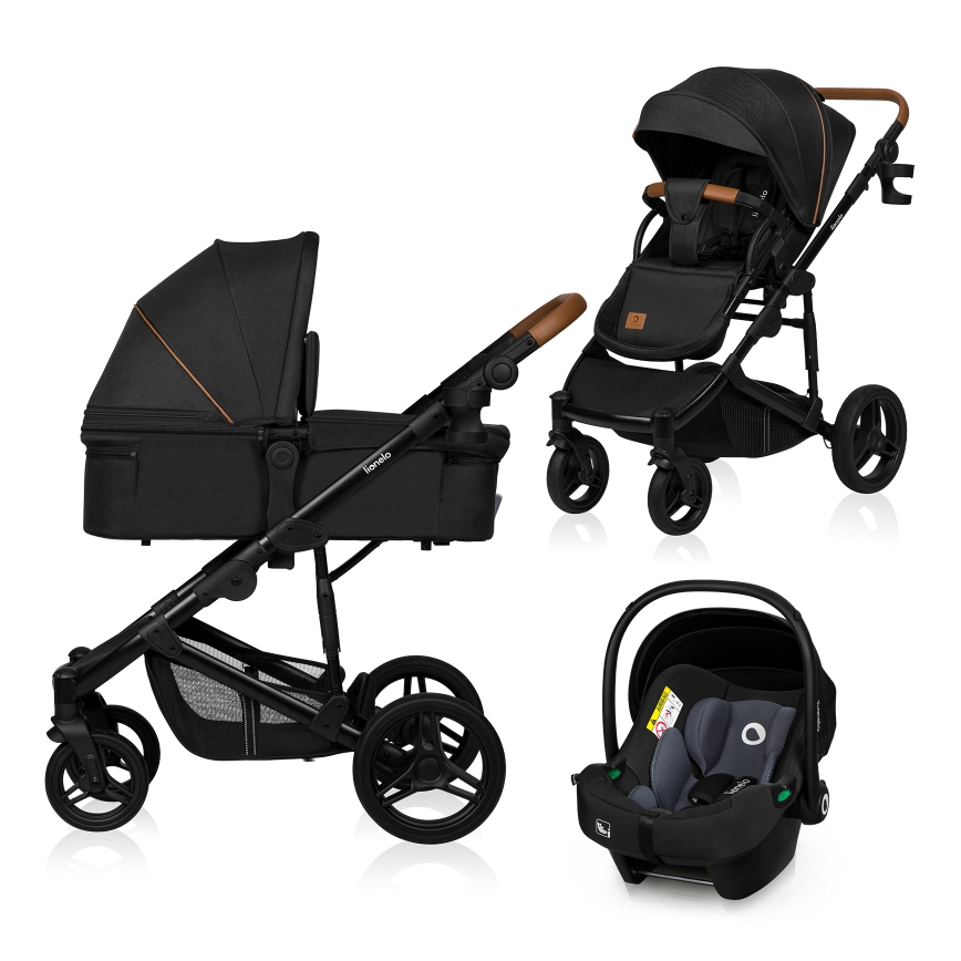 Lionelo - Cochecito combinado 3 en 1 MARI TOUR Black Onyx