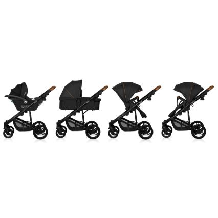 Lionelo - Cochecito combinado 3 en 1 MARI TOUR Black Onyx