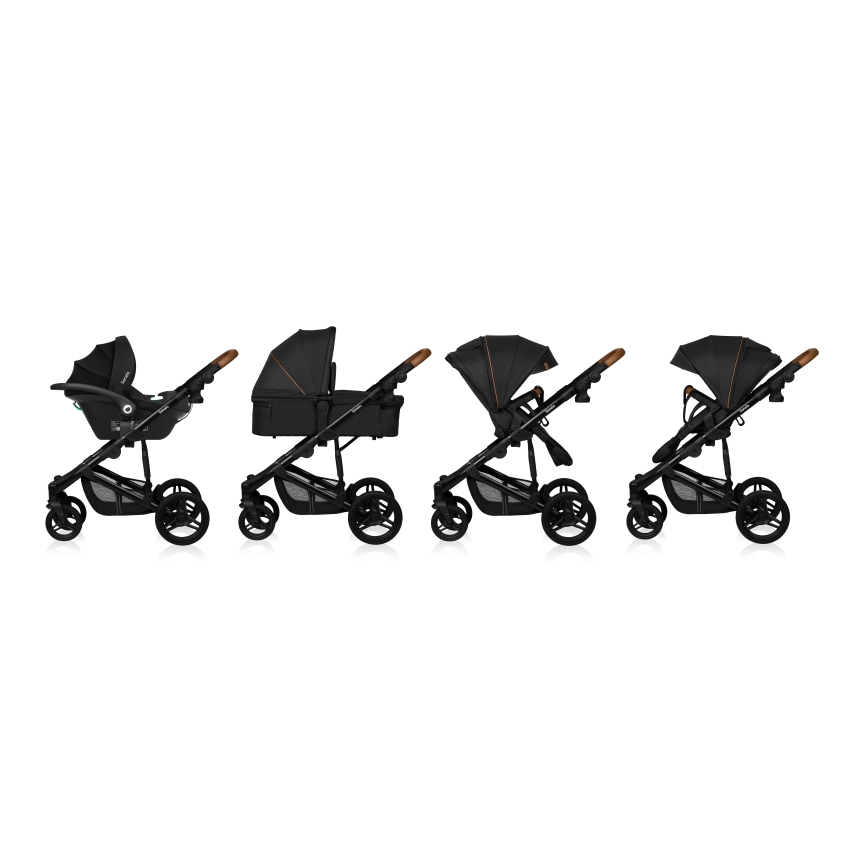 Lionelo - Cochecito combinado 3 en 1 MARI TOUR Black Onyx