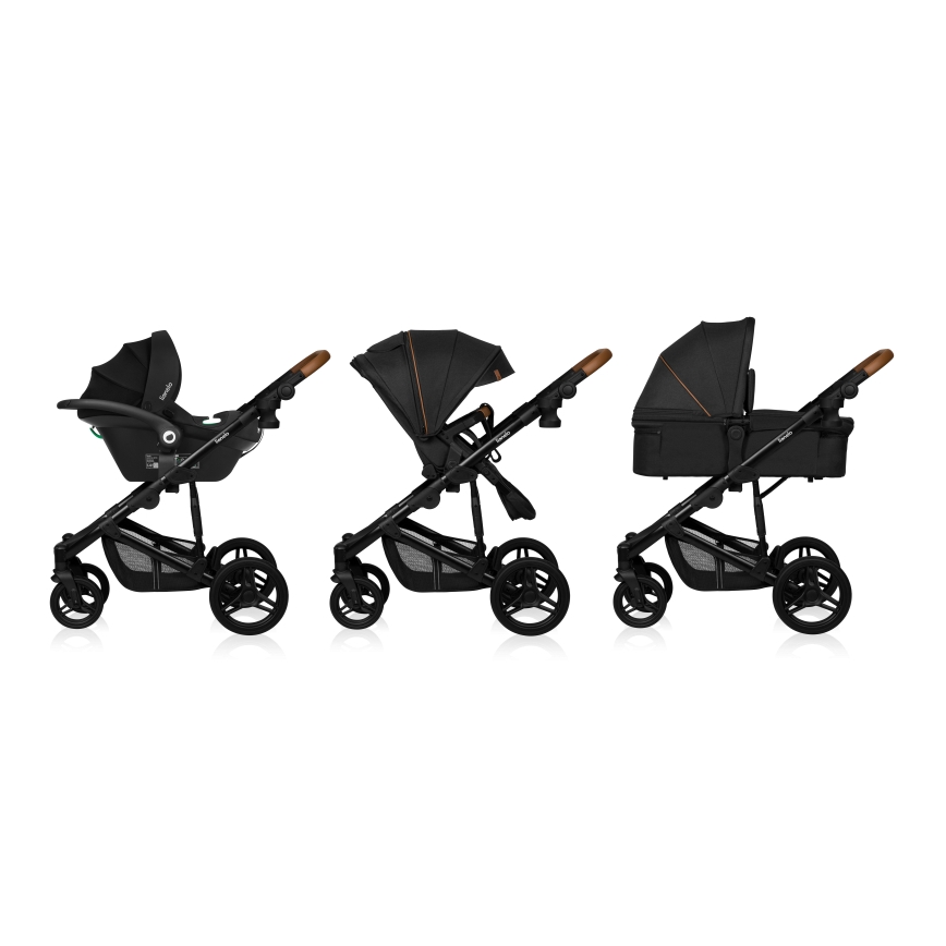 Lionelo - Cochecito combinado 3 en 1 MARI TOUR Black Onyx