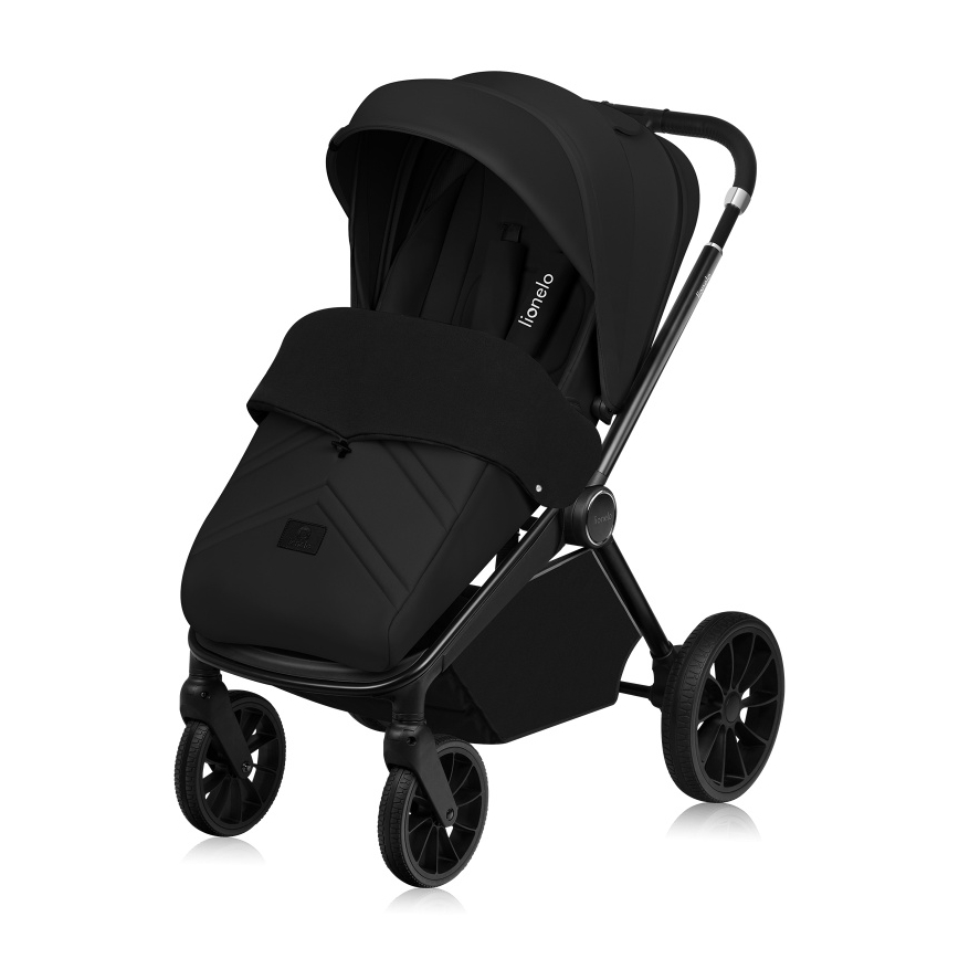 Lionelo - Cochecito combinado 3 en 1 MIKA PLUS Negro ónix