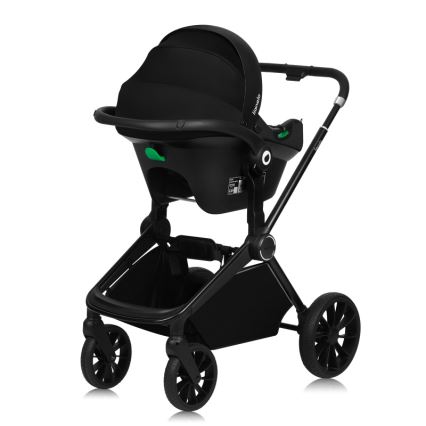 Lionelo - Cochecito combinado 3 en 1 MIKA PLUS Negro ónix