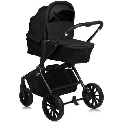 Lionelo - Cochecito combinado 3 en 1 MIKA PLUS Negro ónix