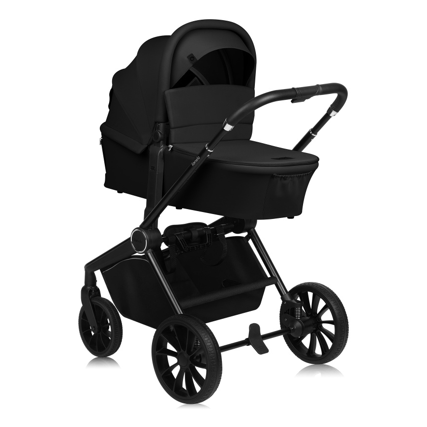 Lionelo - Cochecito combinado 3 en 1 MIKA PLUS Negro ónix