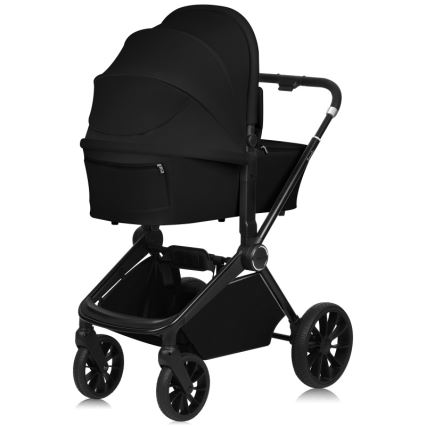 Lionelo - Cochecito combinado 3 en 1 MIKA PLUS Negro ónix