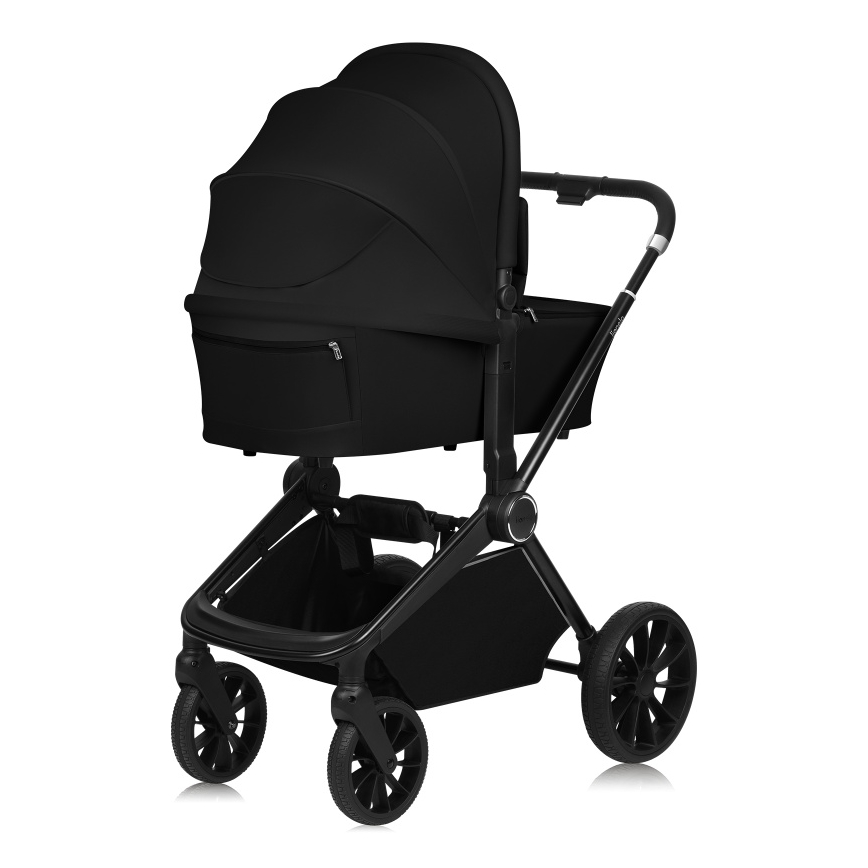 Lionelo - Cochecito combinado 3 en 1 MIKA PLUS Negro ónix
