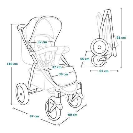 Lionelo - Cochecito deportivo ANNET TOUR negro/verde