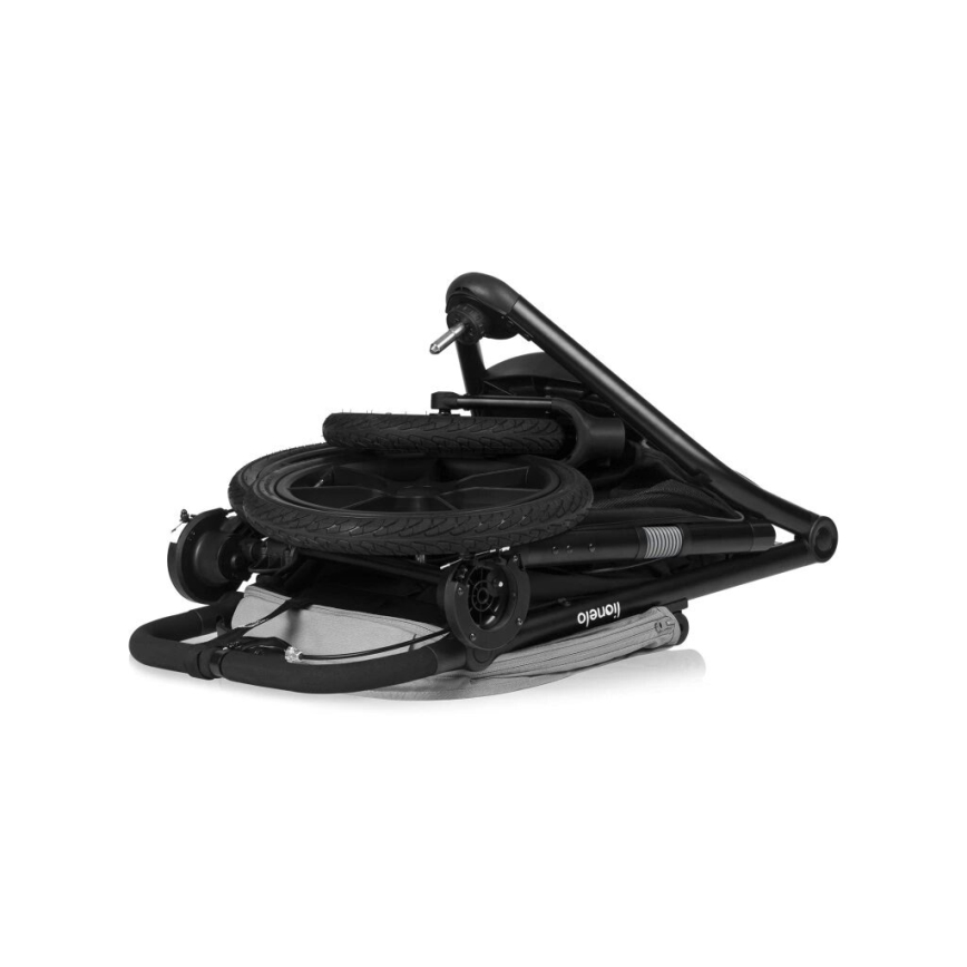 Lionelo - Cochecito deportivo AZURA negro/gris