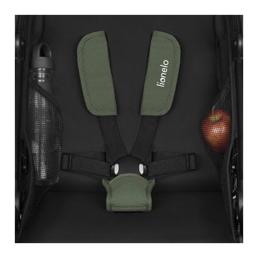 Lionelo - Cochecito deportivo AZURA negro/verde