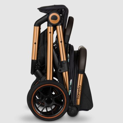 Lionelo - Cochecito deportivo CLOE negro/azul/dorado