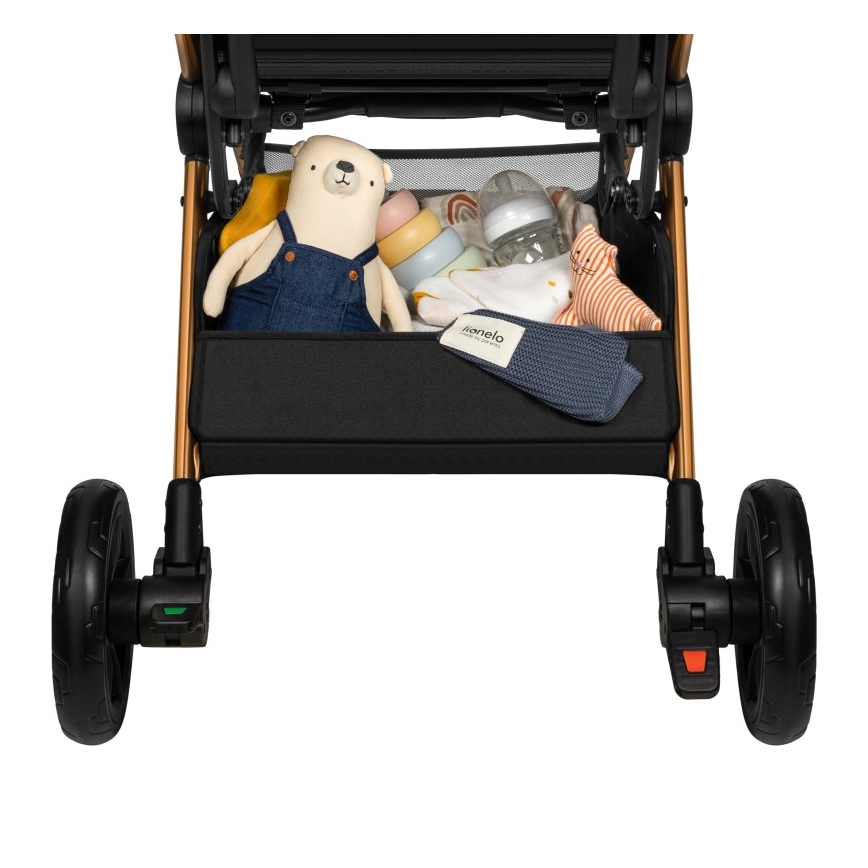 Lionelo - Cochecito deportivo CLOE negro/dorado