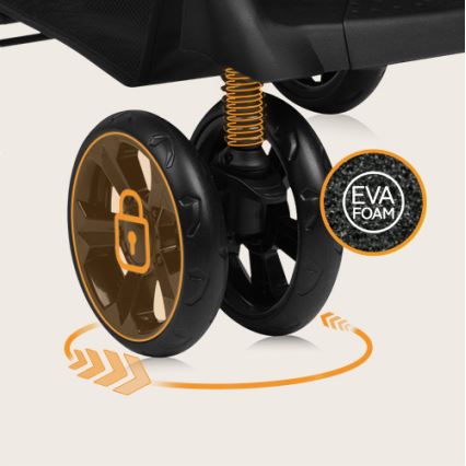 Lionelo - Cochecito deportivo EMMA PLUS beige/negro