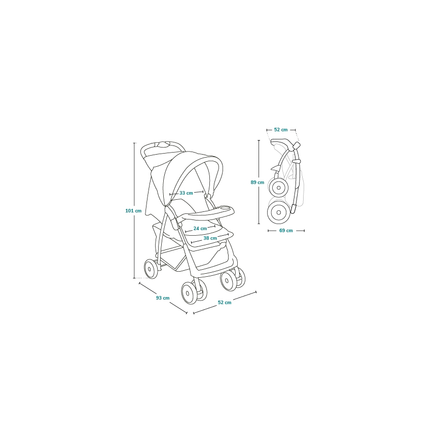 Lionelo - Cochecito deportivo EMMA PLUS color ladrillo/negro