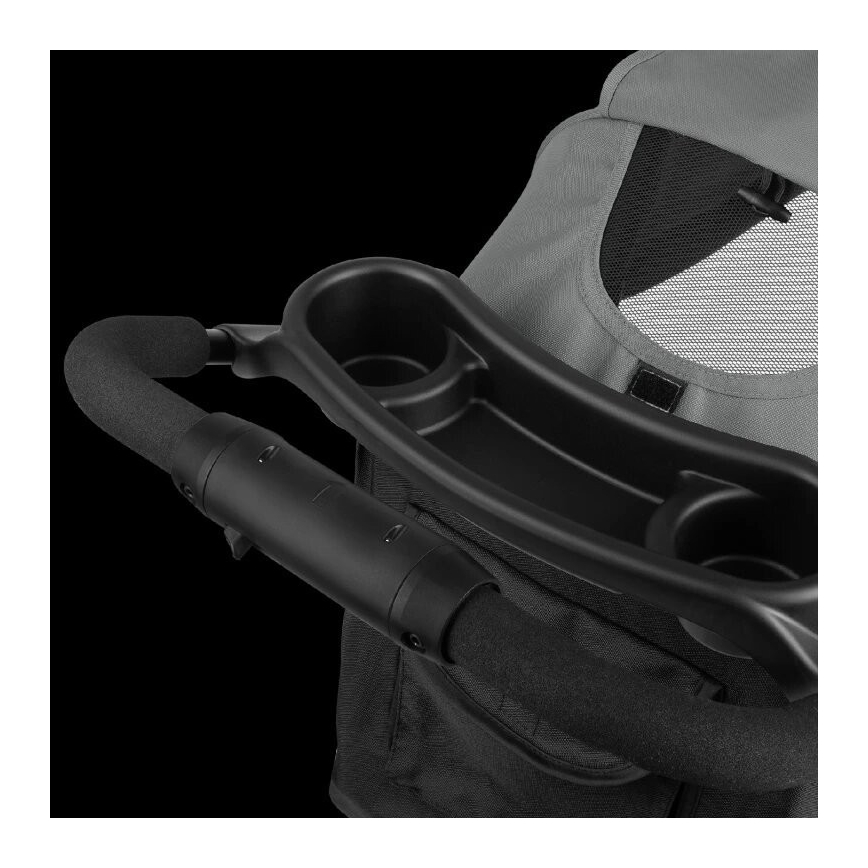 Lionelo - Cochecito deportivo EMMA PLUS gris/negro