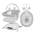 Lionelo - Columpio infantil con melodía 2 en 1 BELLA 4xAA Grey Concrete + mando a distancia