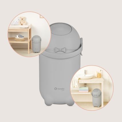 Lionelo - Cubo para pañales PUREBIN 10 l Gris