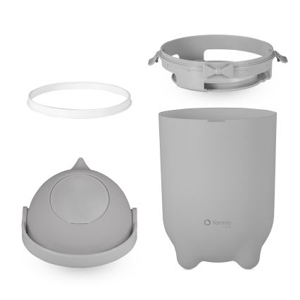 Lionelo - Cubo para pañales PUREBIN 10 l Gris