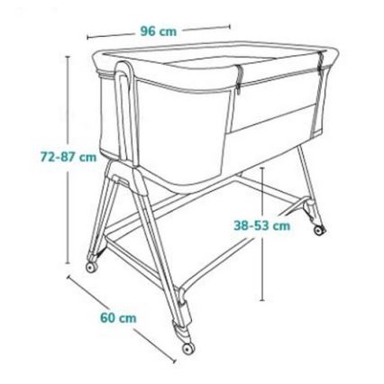 Lionelo - Cuna 2 en 1 LUNA gris