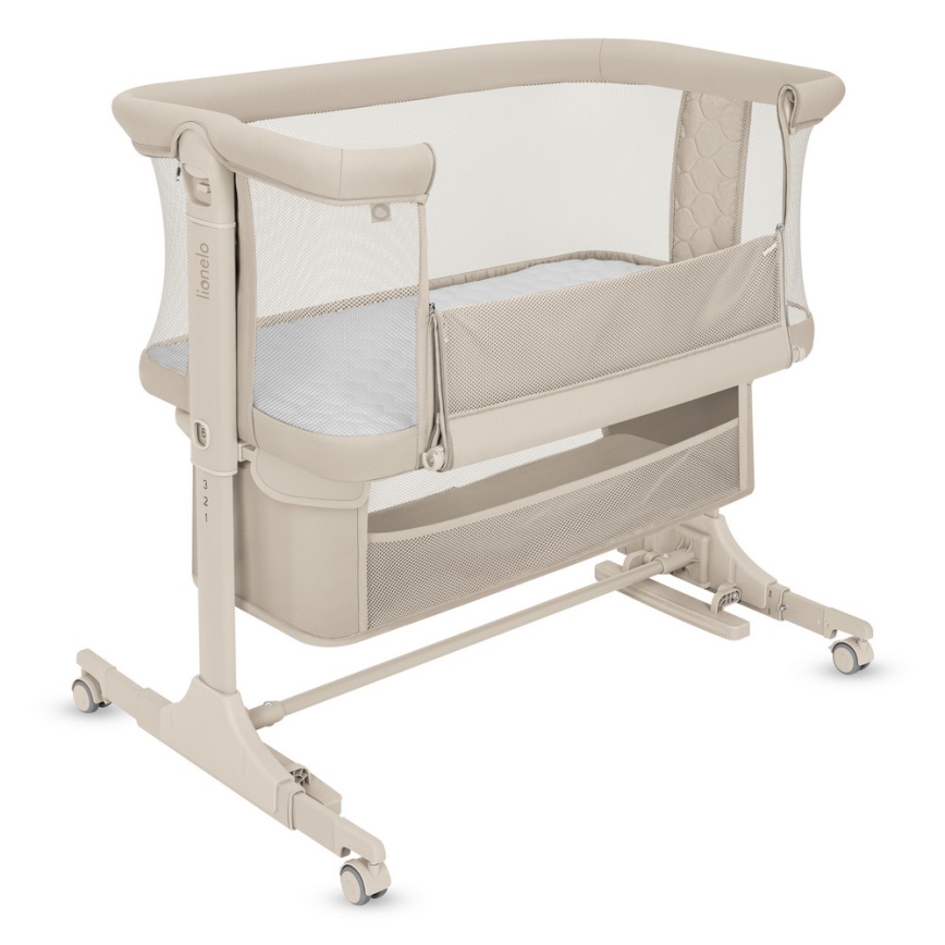 Lionelo - Cuna 3 en 1 para bebé JODIE Beige Cream