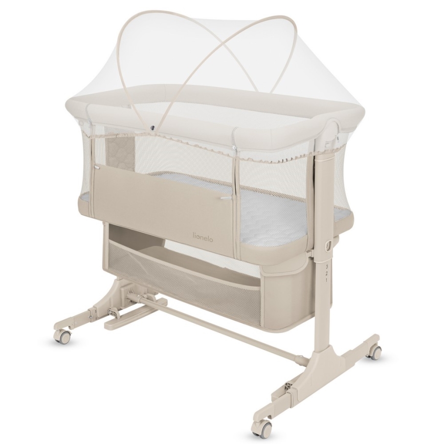 Lionelo - Cuna 3 en 1 para bebé JODIE Beige Cream