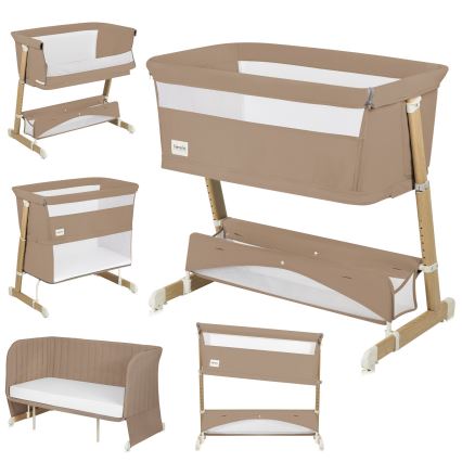 Lionelo - Cuna convertible 5 en 1 THOMI PLUS Beige Caramelo