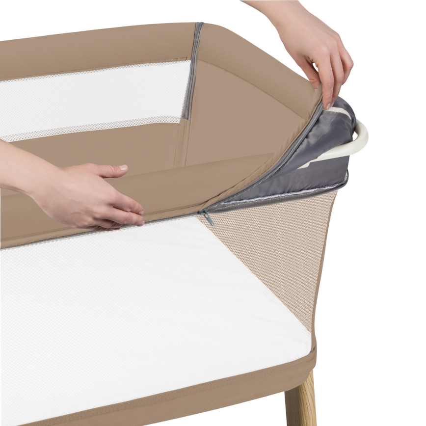 Lionelo - Cuna convertible 5 en 1 THOMI PLUS Beige Caramelo