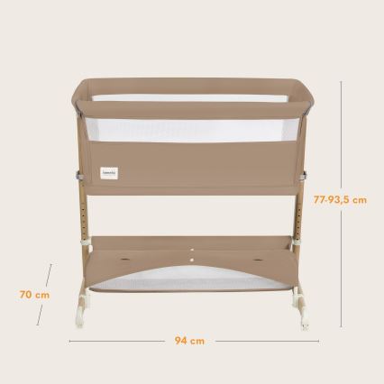 Lionelo - Cuna convertible 5 en 1 THOMI PLUS Beige Caramelo