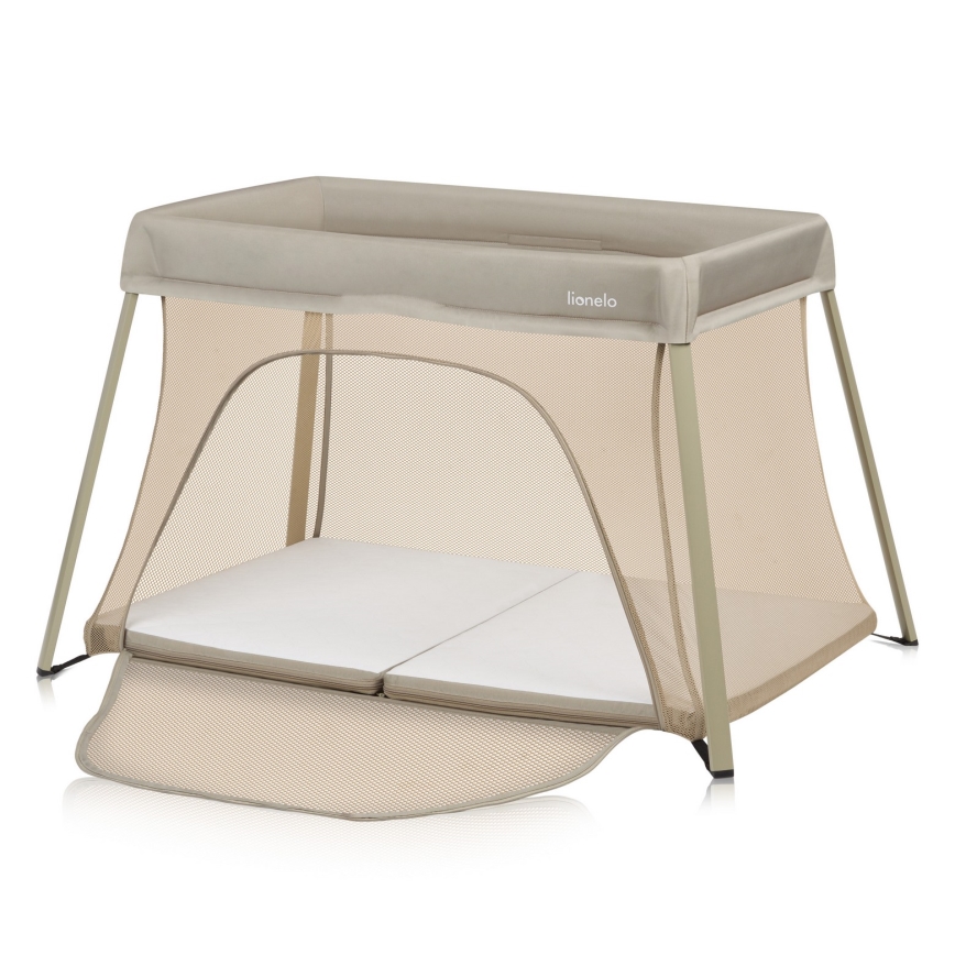 Lionelo - Cuna de viaje 3 en 1 ALICE Beige Oliva