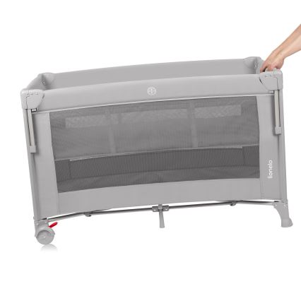 Lionelo - Cuna de viaje 3 en 1 ELLEN Gris Hormigón