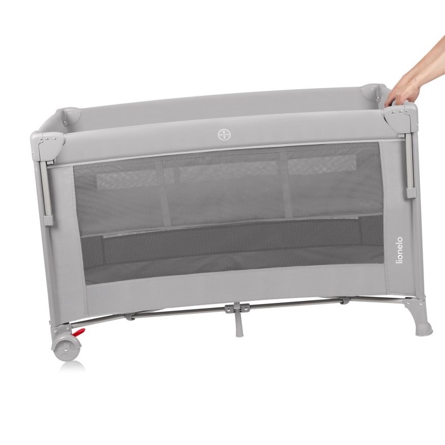 Lionelo - Cuna de viaje 3 en 1 ELLEN Gris Hormigón