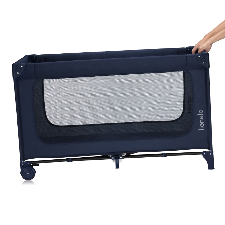 Lionelo - Cuna de viaje JASMIN EASY FOLD Azul marino