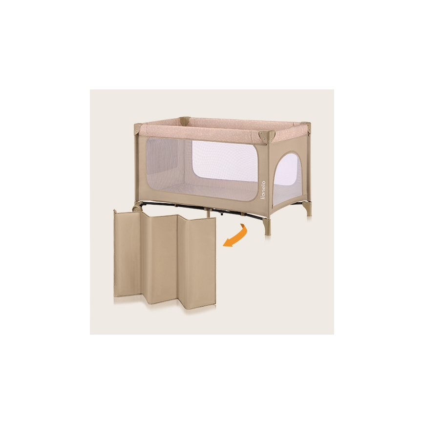 Lionelo - Cuna de viaje JASMIN EASY FOLD Beige arena