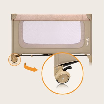 Lionelo - Cuna de viaje JASMIN EASY FOLD Beige arena