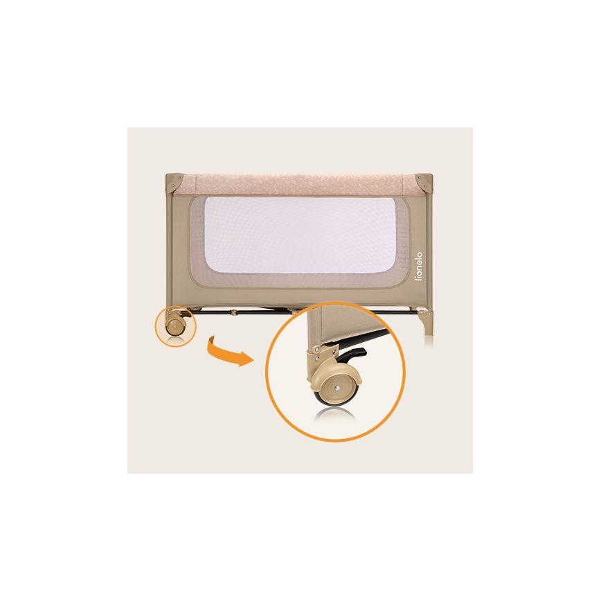 Lionelo - Cuna de viaje JASMIN EASY FOLD Beige arena