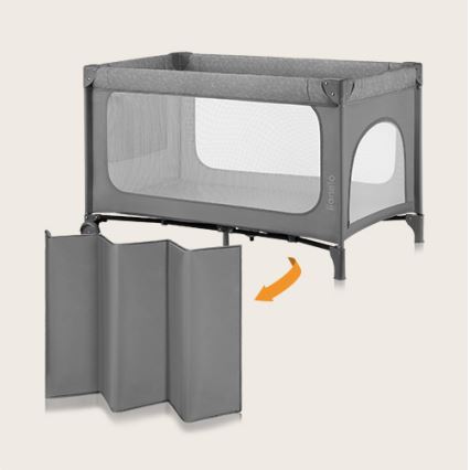 Lionelo - Cuna de viaje JASMIN EASY FOLD Gris Piedra
