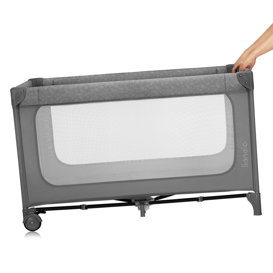 Lionelo - Cuna de viaje JASMIN EASY FOLD Gris Piedra